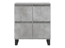 Aparador de hormigón gris 60x35x70 cm Madera de ingeniería