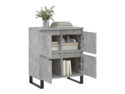 Aparador de hormigón gris 60x35x70 cm Madera de ingeniería