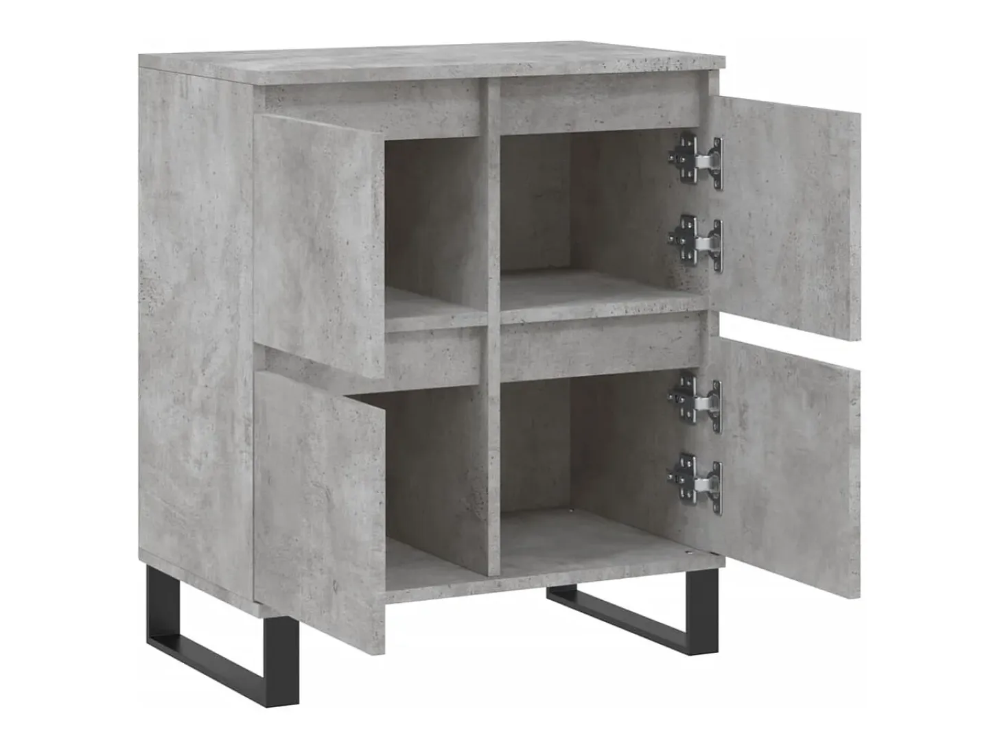 Aparador de hormigón gris 60x35x70 cm Madera de ingeniería