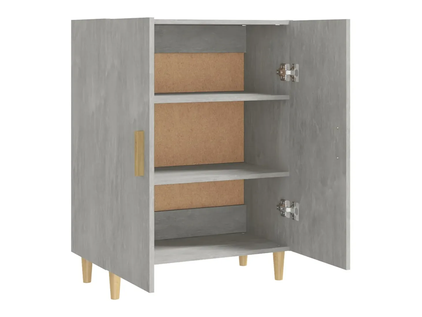 Aparador de hormigón gris 70x34x90 cm Madera de ingeniería