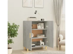Aparador de hormigón gris 70x34x90 cm Madera de ingeniería