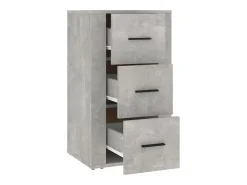 Aparador de hormigón gris 40x33x70 cm Madera de ingeniería