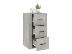 Aparador de hormigón gris 40x33x70 cm Madera de ingeniería