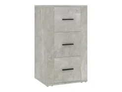 Aparador de hormigón gris 40x33x70 cm Madera de ingeniería