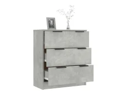 Aparador de hormigón gris 60x30x70 cm Madera de ingeniería