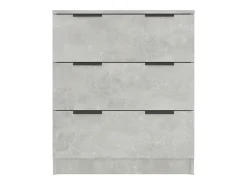 Aparador de hormigón gris 60x30x70 cm Madera de ingeniería