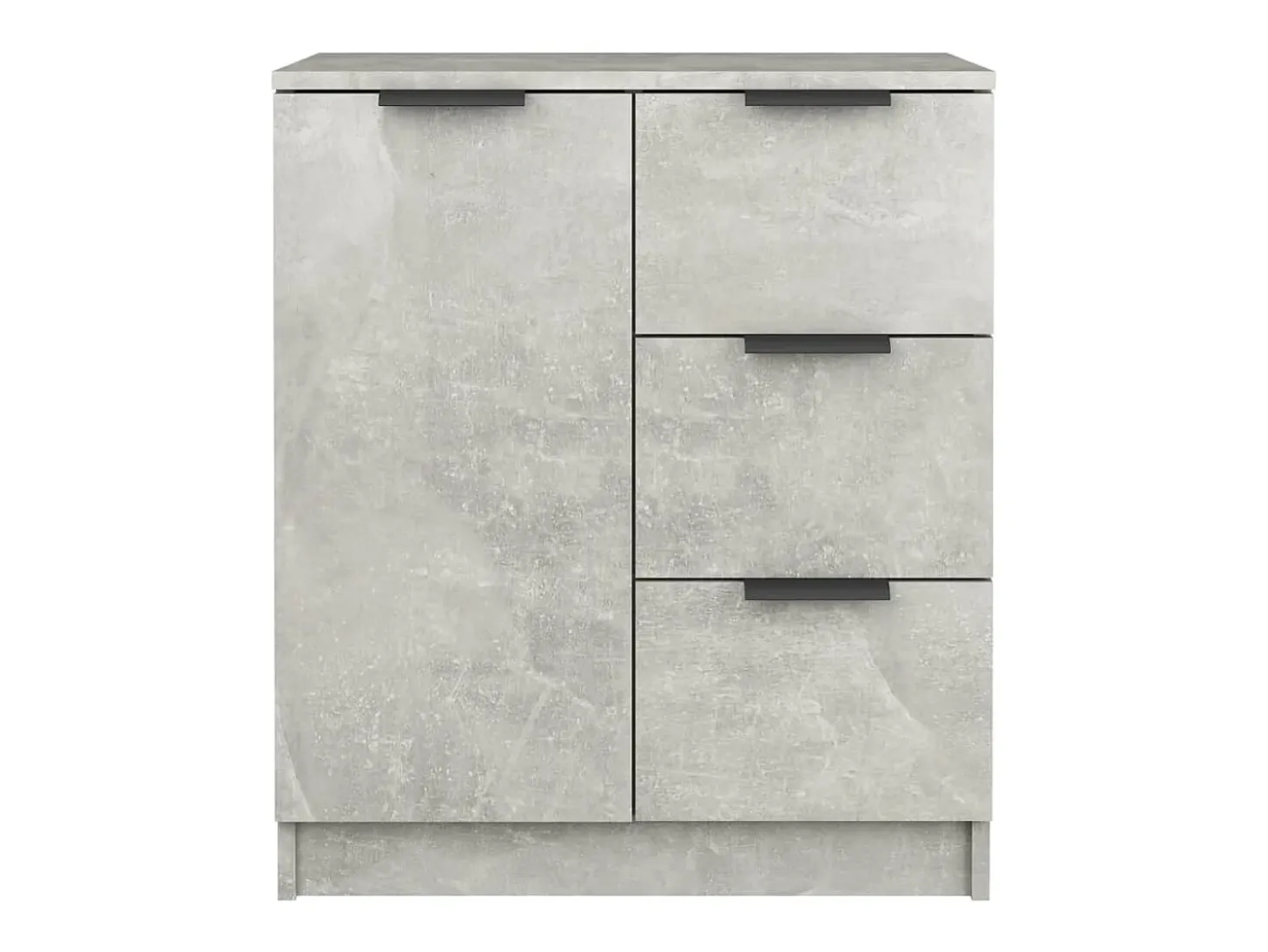 Aparador de hormigón gris 60x30x70 cm Madera de ingeniería