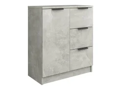 Aparador de hormigón gris 60x30x70 cm Madera de ingeniería