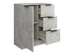 Aparador de hormigón gris 60x30x70 cm Madera de ingeniería