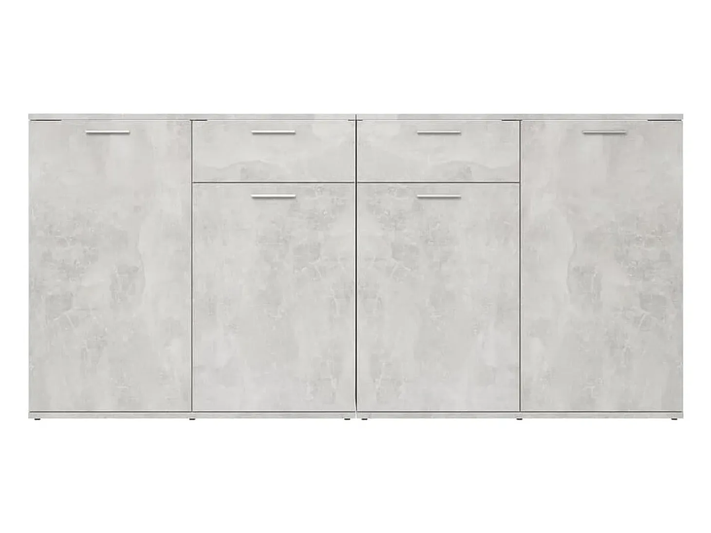 Aparador de hormigón gris 160x36x75 cm Madera de ingeniería
