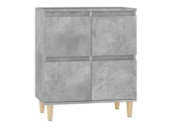 Aparador de hormigón gris 60x35x70 cm Madera de ingeniería