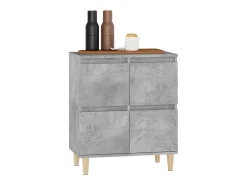 Aparador de hormigón gris 60x35x70 cm Madera de ingeniería