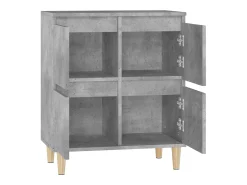 Aparador de hormigón gris 60x35x70 cm Madera de ingeniería