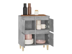 Aparador de hormigón gris 60x35x70 cm Madera de ingeniería
