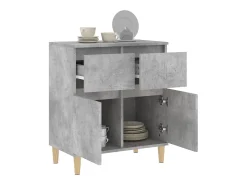 Aparador de hormigón gris 60x35x70 cm Madera de ingeniería