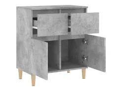 Aparador de hormigón gris 60x35x70 cm Madera de ingeniería