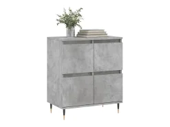 Aparador de hormigón gris 60x35x70 cm Madera de ingeniería