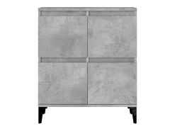 Aparador de hormigón gris 60x35x70 cm Madera de ingeniería