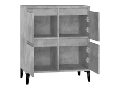 Aparador de hormigón gris 60x35x70 cm Madera de ingeniería