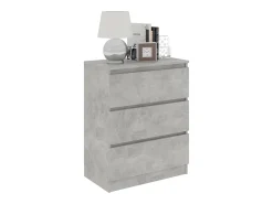 Aparador de hormigón gris 60x35x76 cm Madera de ingeniería