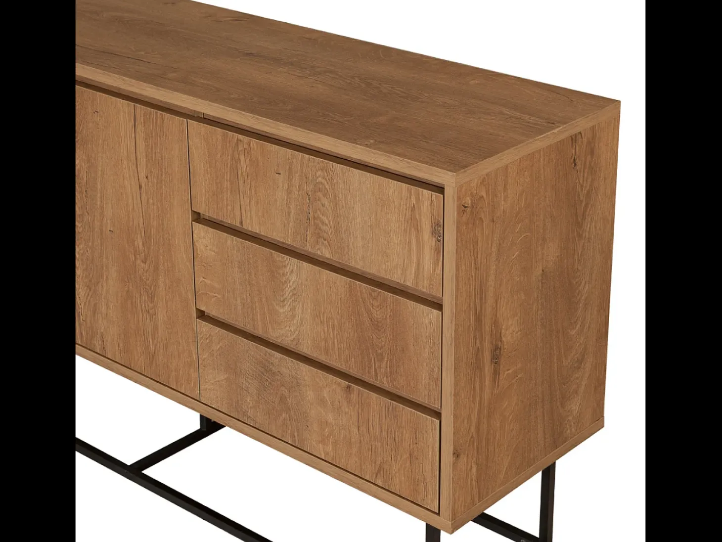 Aparador de madera 2 puertas y 3 cajones 140 cm SABINOV