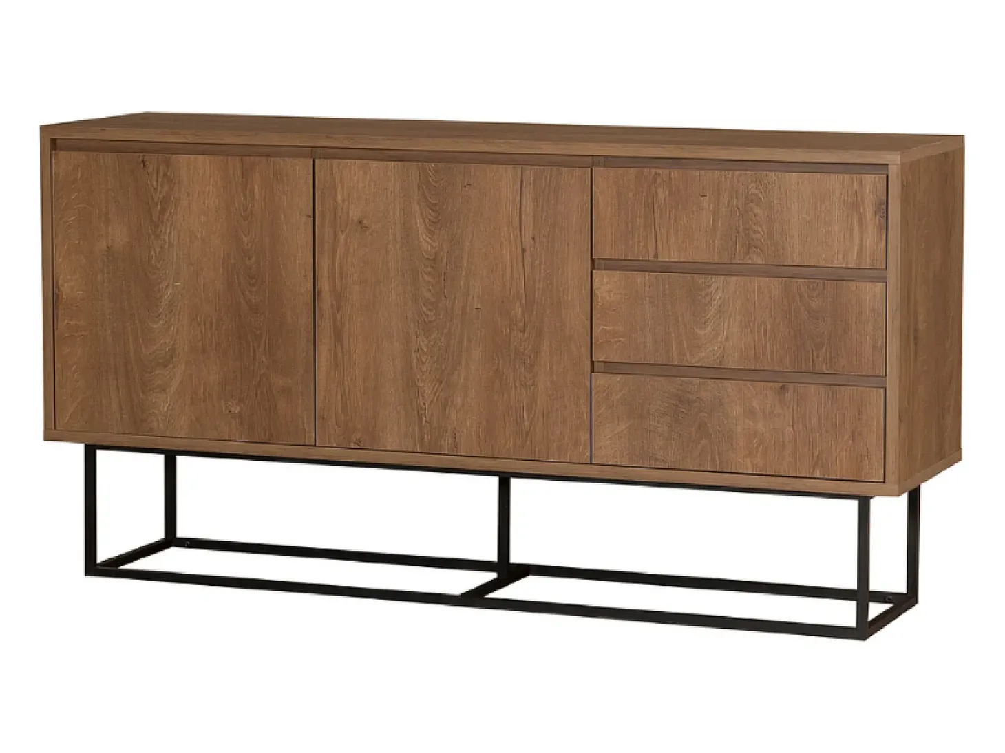 Aparador de madera 2 puertas y 3 cajones 140 cm SABINOV