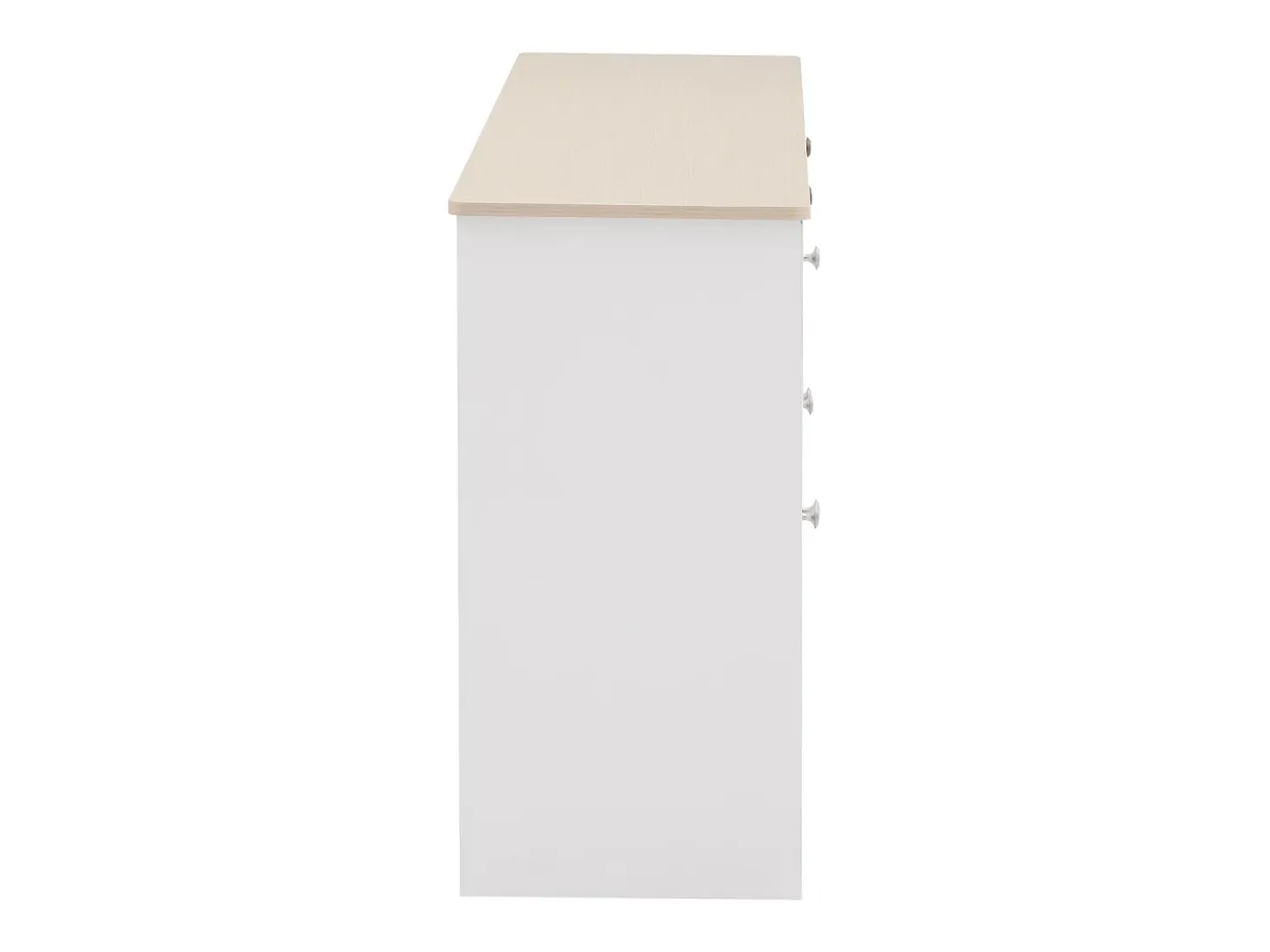 Aparador de madera blanca, armario de almacenamiento, estante ajustable, cocina, sala de estar, comedor