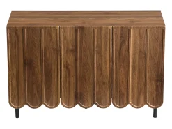 Aparador de madera con 3 puertas a rayas y estantes ajustables - para salón y comedor