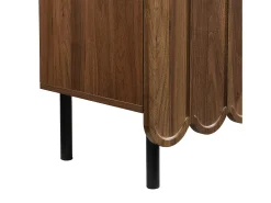 Aparador de madera con 3 puertas a rayas y estantes ajustables - para salón y comedor