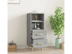Aparador de madera contrachapada gris Sonoma 34,5x34x90 cm