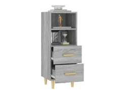 Aparador de madera contrachapada gris Sonoma 34,5x34x90 cm