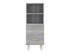 Aparador de madera contrachapada gris Sonoma 34,5x34x90 cm
