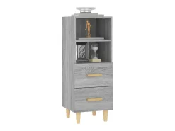 Aparador de madera contrachapada gris Sonoma 34,5x34x90 cm