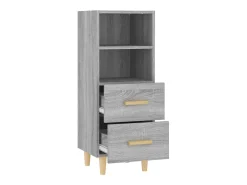Aparador de madera contrachapada gris Sonoma 34,5x34x90 cm