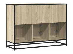 Aparador de madera contrachapada roble sonoma 100x35x76 cm