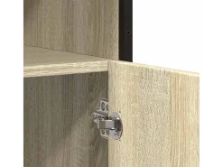 Aparador de madera contrachapada roble sonoma 100x35x76 cm