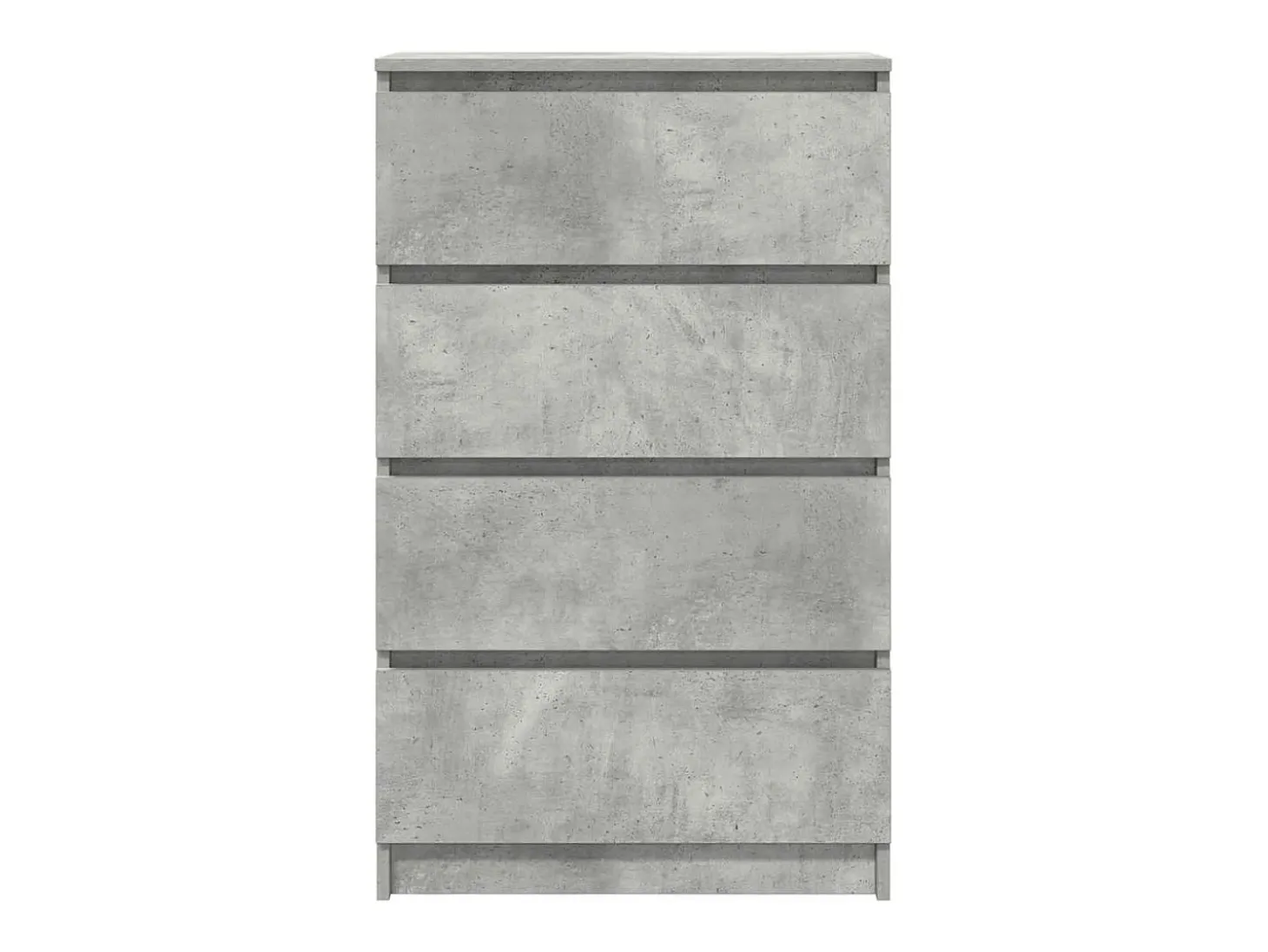 Aparador de madera contrachapada gris hormigón 60x35x98,5 cm