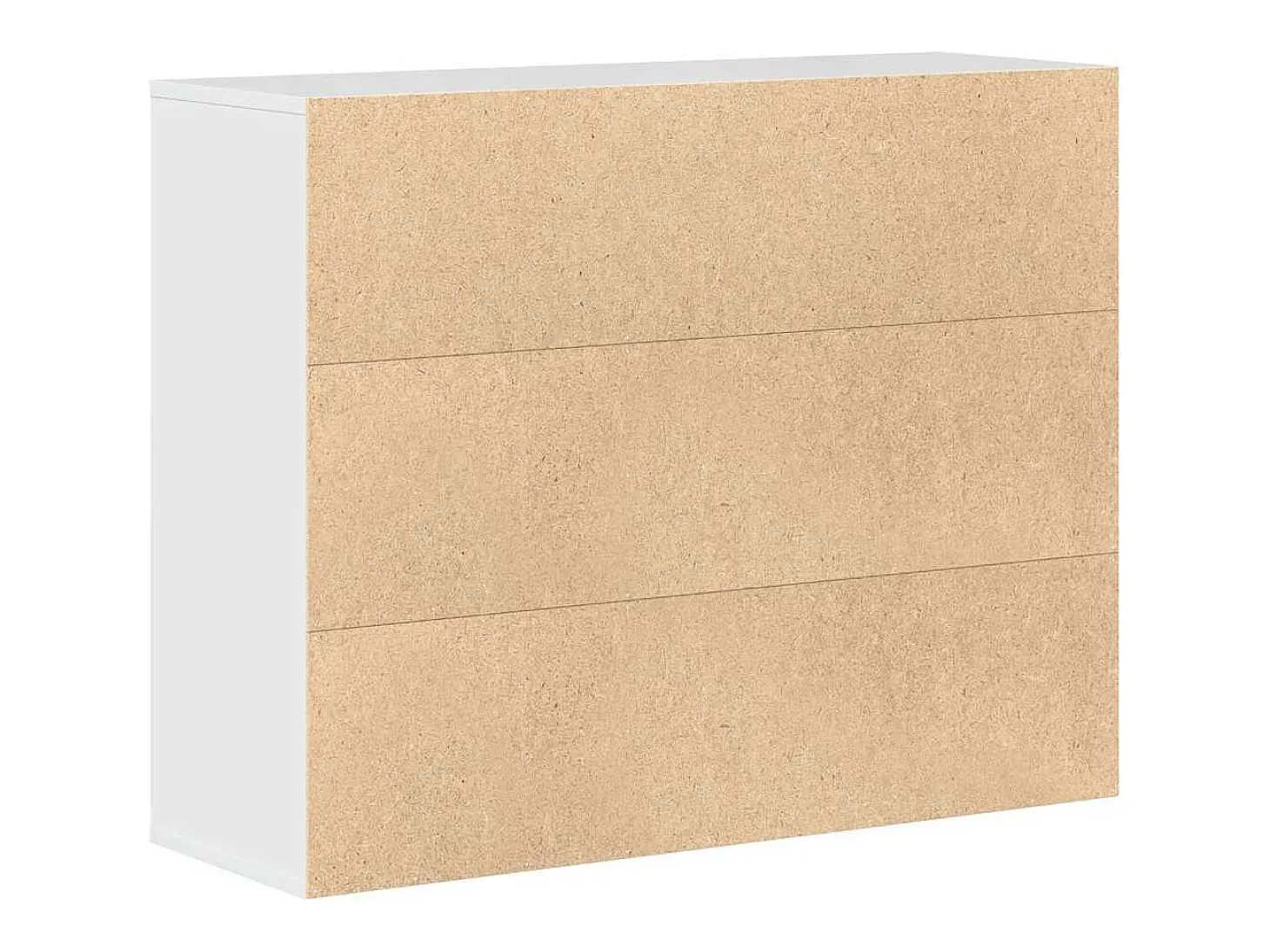 Aparador de madera contrachapada blanco brillante 88x30x70 cm