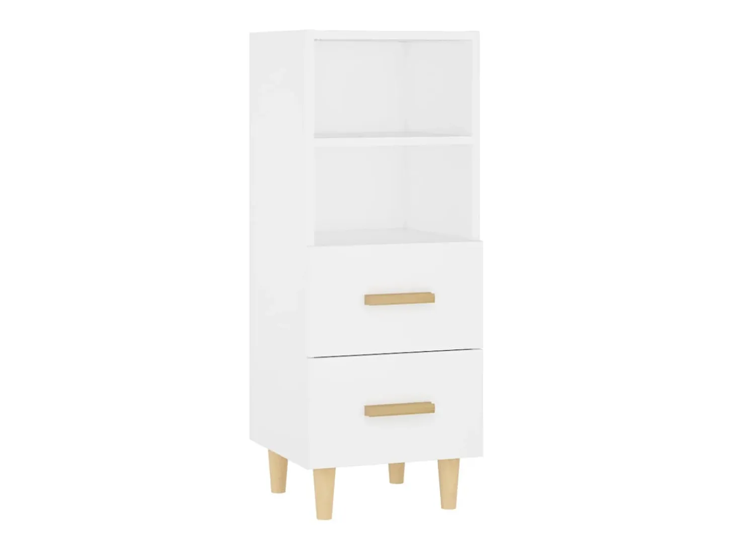 Aparador de madera contrachapada blanco 34,5x34x90 cm ES22132
