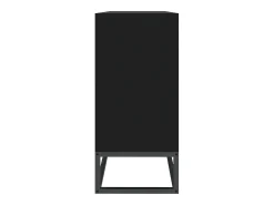 Aparador de madera contrachapada negro 105x30x65 cm