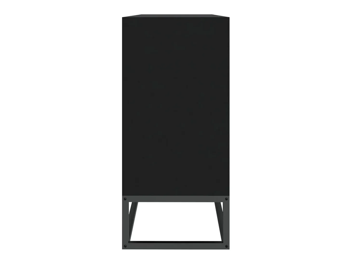 Aparador de madera contrachapada negro 105x30x65 cm