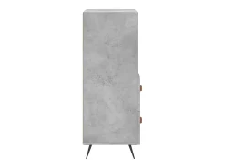 Aparador de madera contrachapada gris hormigón 34,5x34x90 cm
