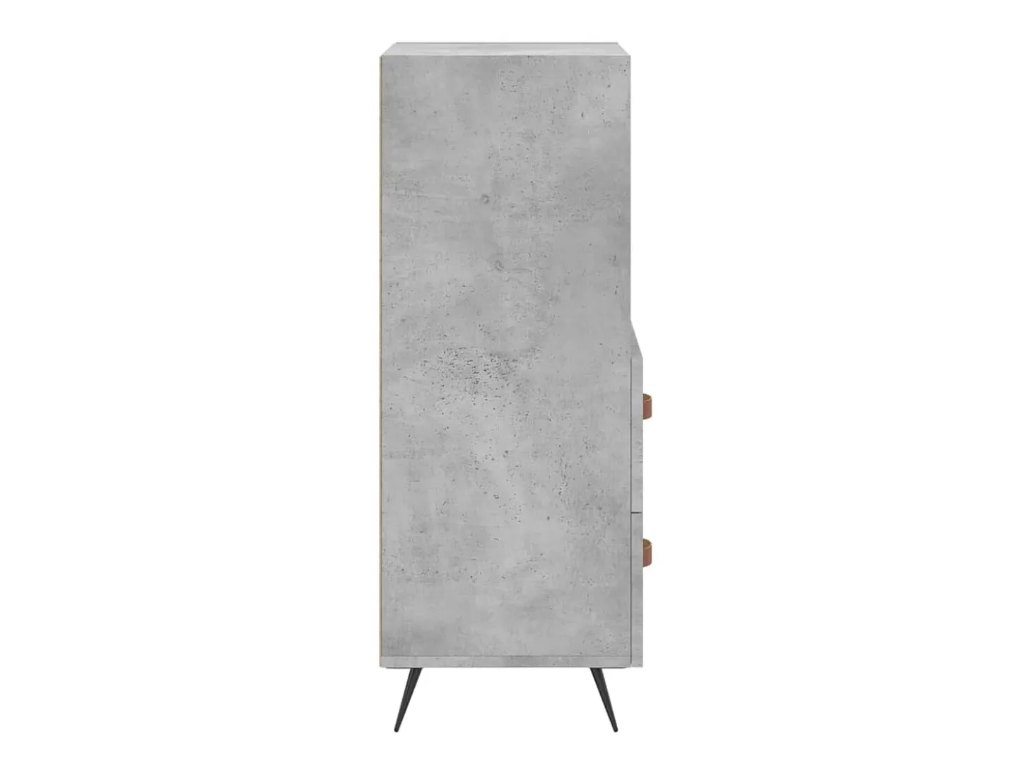 Aparador de madera contrachapada gris hormigón 34,5x34x90 cm