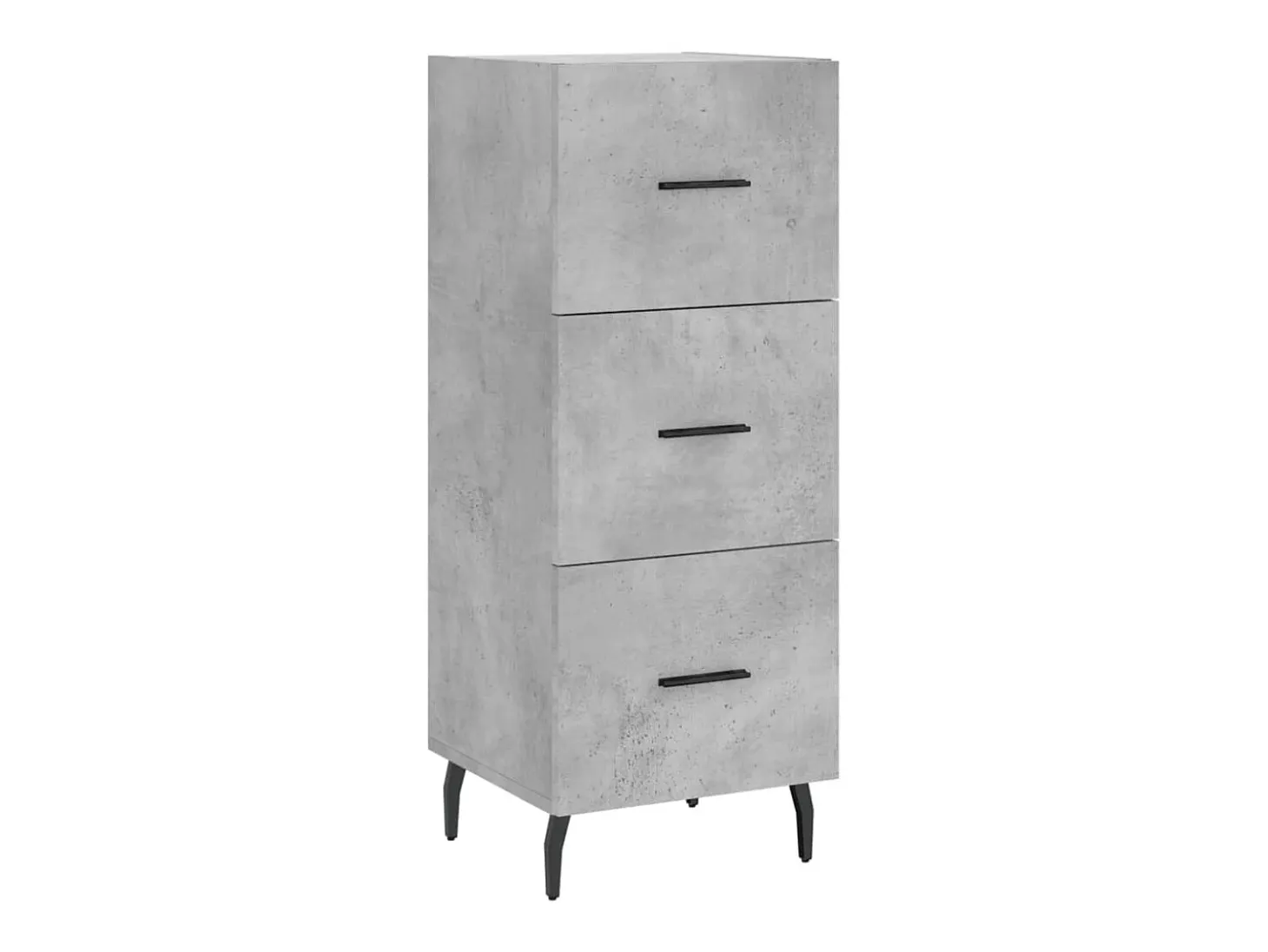 Aparador de madera contrachapada gris hormigón 34,5x34x180 cm ES33686