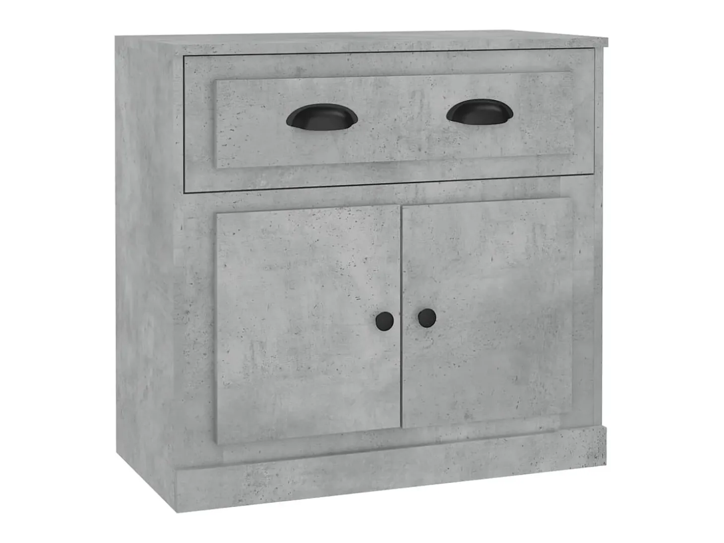 Aparador de madera contrachapada gris hormigón 70x35,5x67,5 cm