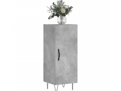 Aparador de madera contrachapada gris hormigón 34,5x34x90 cm ES13111