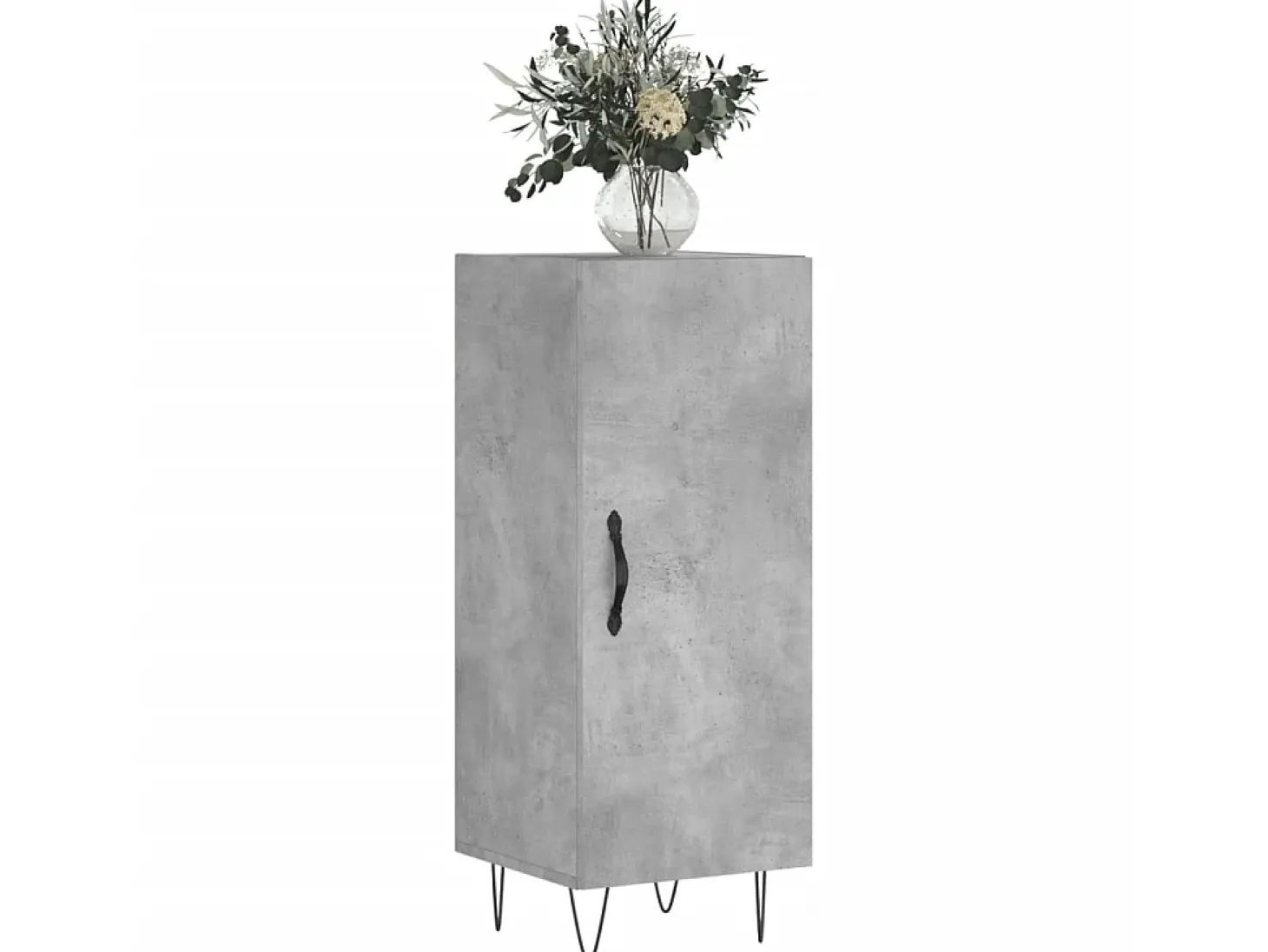 Aparador de madera contrachapada gris hormigón 34,5x34x90 cm ES13111