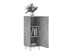 Aparador de madera contrachapada gris hormigón 34,5x34x90 cm ES13111