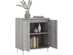 Aparador de madera contrachapada gris Sonoma 60x35x70 cm ES80886