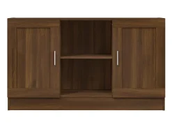 Aparador de madera contrachapada roble marrón 120x30,5x70 cm